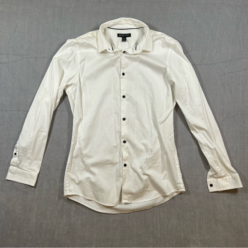 Inc International Concepts Cream Dress Shirt